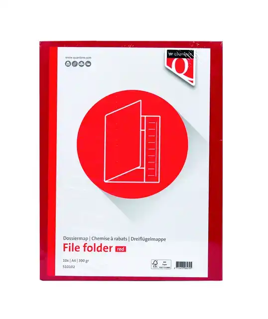 DOSSIERMAP QUANTORE A4 300GR ROOD