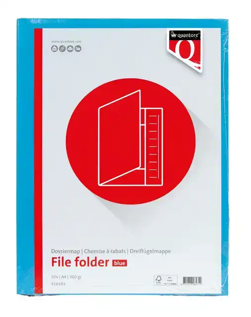 DOSSIERMAP QUANTORE A4 300GR BLAUW