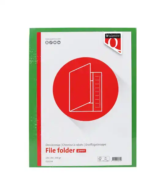 DOSSIERMAP QUANTORE A4 300GR GROEN