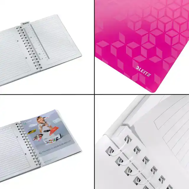 NOTITIEBOEK LEITZ WOW A5 SPIRAAL 160PG