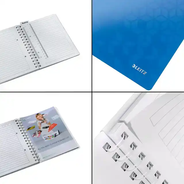 NOTITIEBOEK LEITZ WOW A5 SPIRAAL 160PG