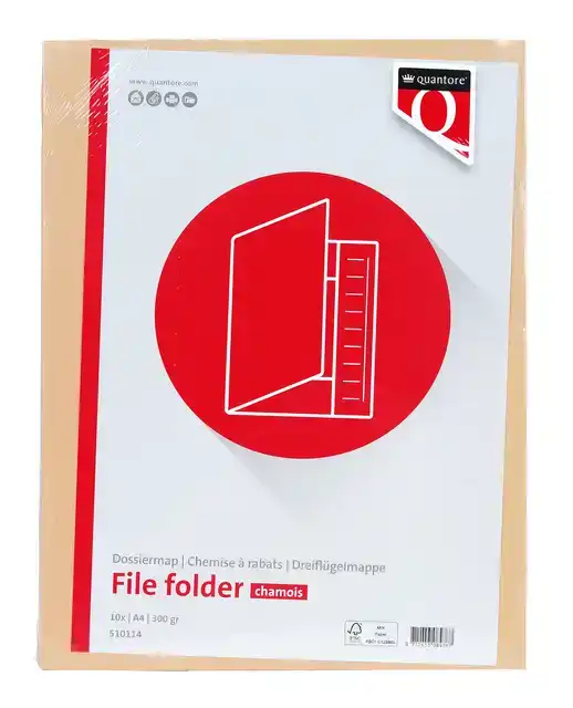 DOSSIERMAP QUANTORE A4 300GR CHAMOIS