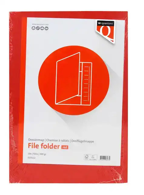 DOSSIERMAP QUANTORE FO 300GR ROOD