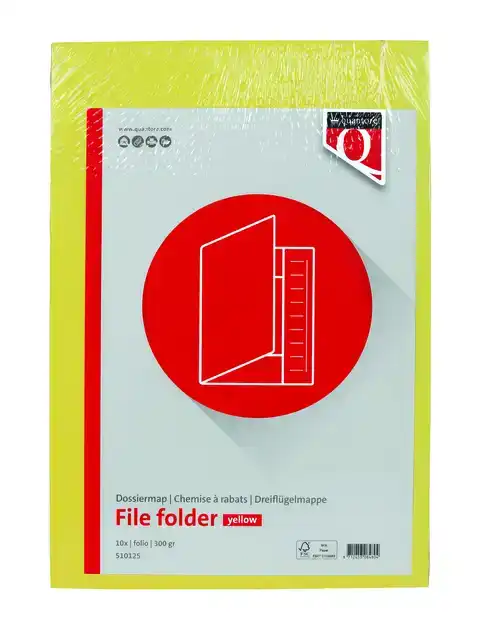 DOSSIERMAP QUANTORE FO 300GR GEEL