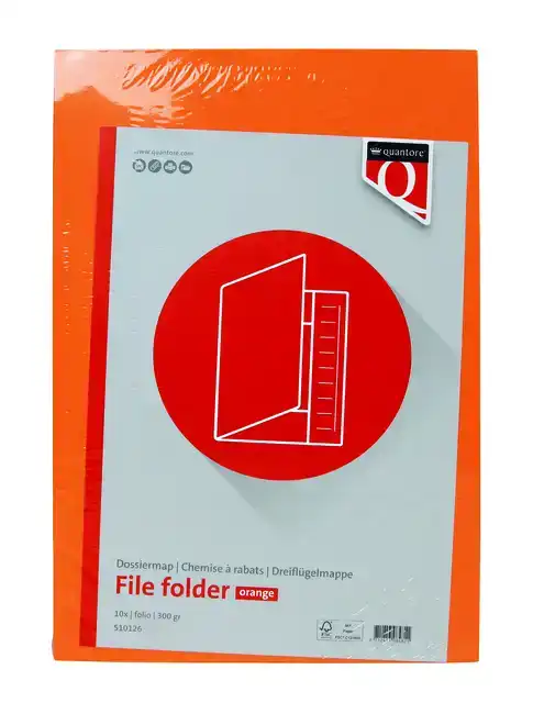 DOSSIERMAP QUANTORE FO 300GR ORANJE