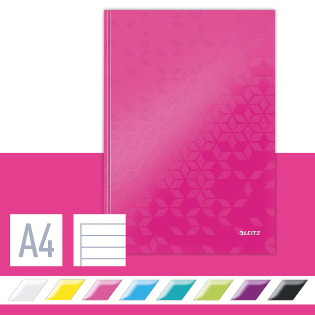 NOTITIEBOEK LEITZ WOW A4 160BLZ 90GR