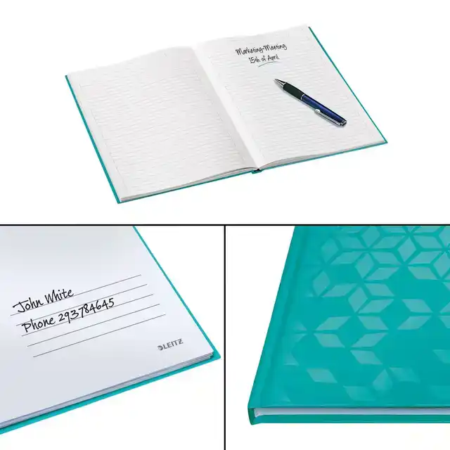 NOTITIEBOEK LEITZ WOW A4 IJSBLAUW