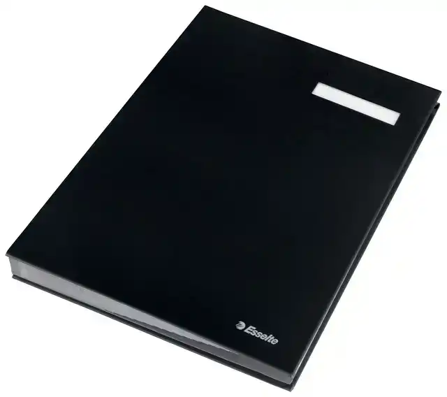 VLOEIBOEK ESSELTE KARTON 20TABS ZWART