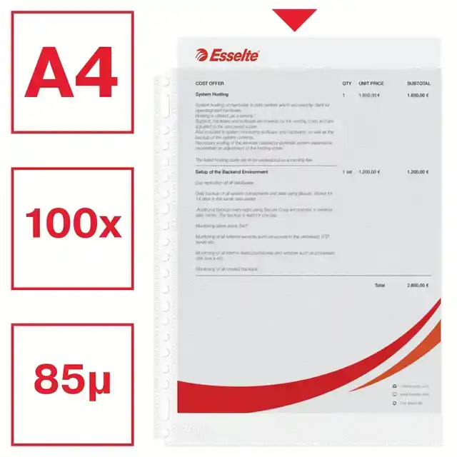 SHOWTAS ESSELTE 0.08MM 21-GAATS A4 MAT