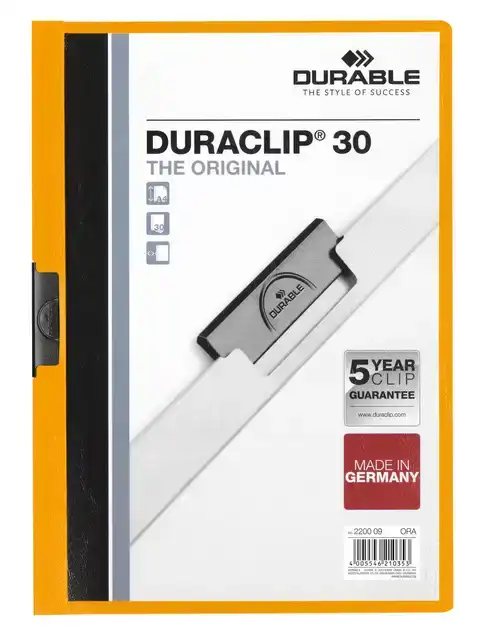 KLEMMAP DURABLE DURACLIP A4 3MM 30V