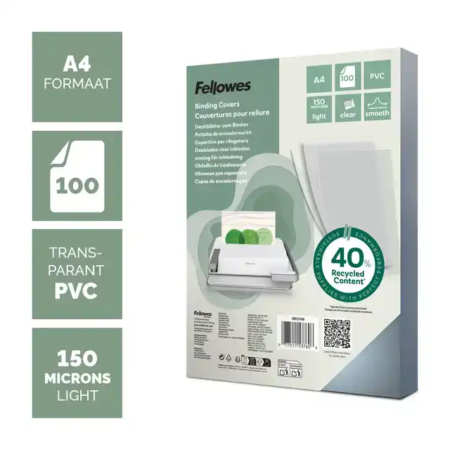 VOORBLAD FELLOWES A4 PVC 150MICRON