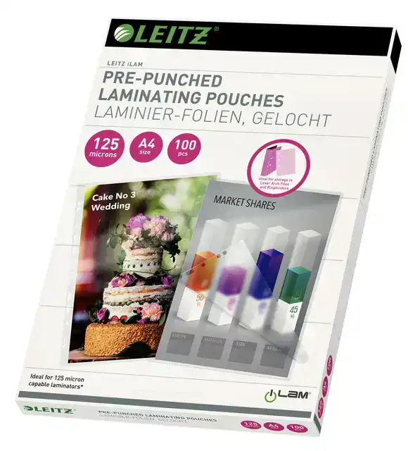 LAMINEERHOES LEITZ A4 PERFORATIEBAND