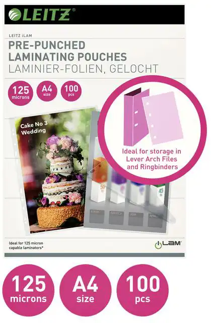 LAMINEERHOES LEITZ A4 PERFORATIEBAND