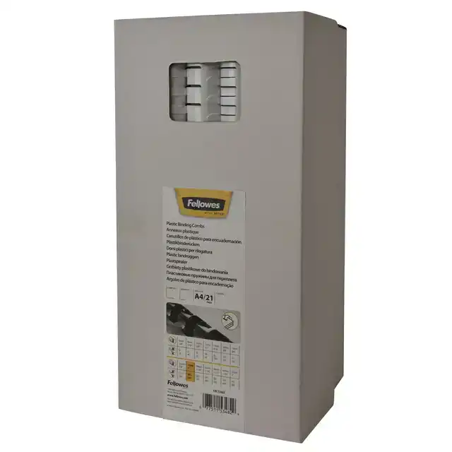 BINDRUG FELLOWES 10MM 21RINGS A4 BLAUW