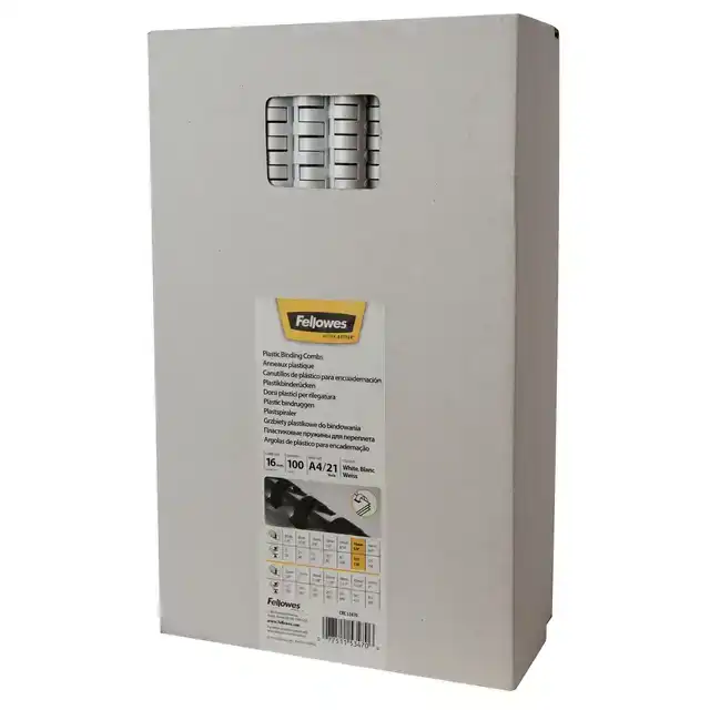 BINDRUG FELLOWES 16MM 21RINGS A4 WIT