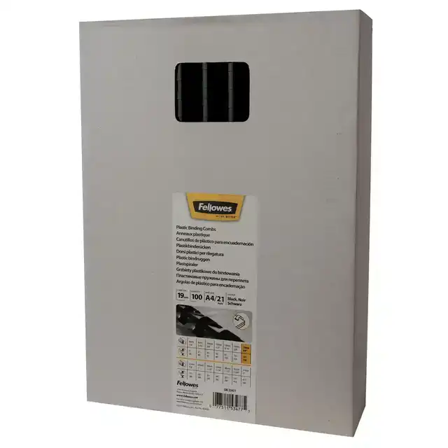 BINDRUG FELLOWES 19MM 21RINGS A4 ZWART