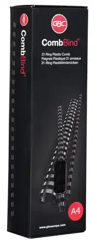 BINDRUG GBC 8MM 21RINGS A4 WIT