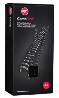 BINDRUG GBC 12MM 21RINGS A4 WIT
