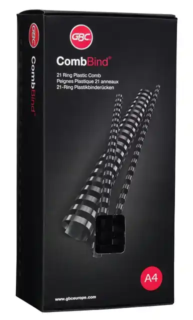 BINDRUG GBC 12MM 21RINGS A4 WIT