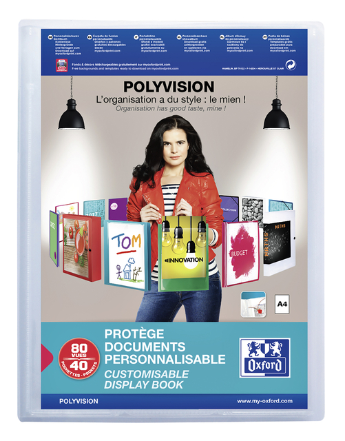 SHOWALBUM OXFORD A4 POLYVISION 40TAS