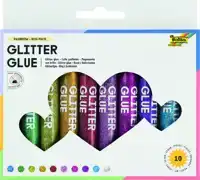 GLITTERLIJM FOLIA 9.5ML 10 KLEUREN