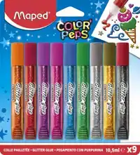 GLITTERLIJM MAPED COLOR'PEPS SET Ã 9