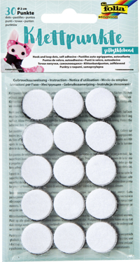KLITTENBAND FOLIA ROND 2CM 15ST ZWART