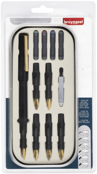 KALLIGRAFIEPEN BRUYNZEEL LUXE SET 14ST