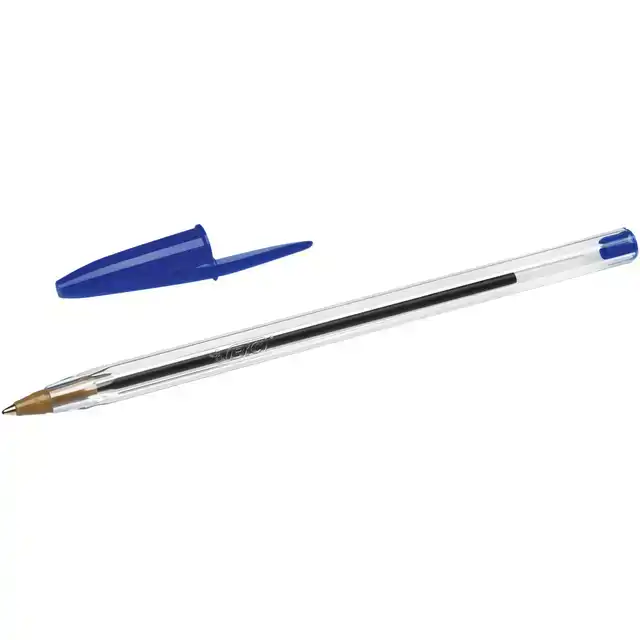 BALPEN BIC CRISTAL M 10ST BLAUW