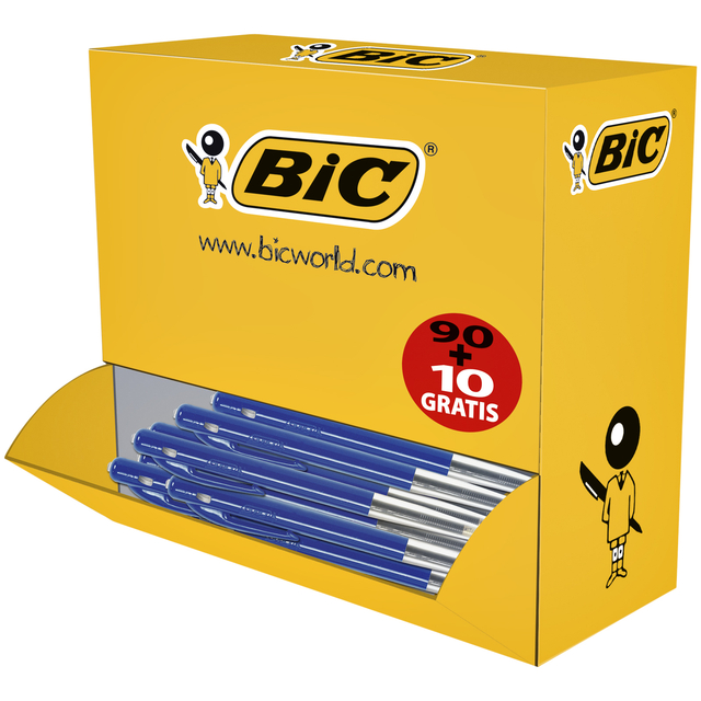 BALPEN BIC M10 M 90+10 GRATIS BLAUW