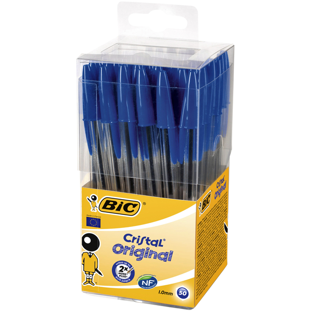 BALPEN BIC CRISTAL M BLAUW
