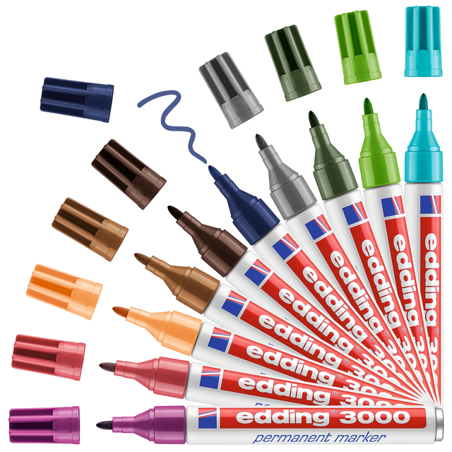 VILTSTIFT EDDING 3000 ROND 1.5-3MM GEEL