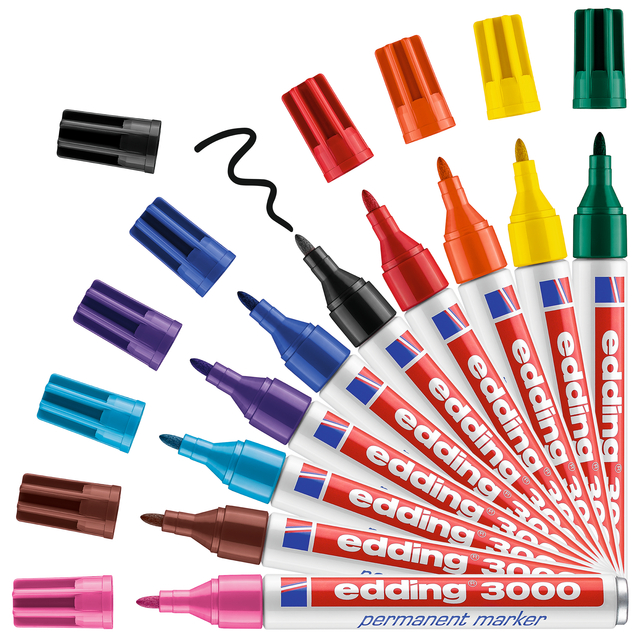 VILTSTIFT EDDING 3000 ROND 1.5-3MM GEEL