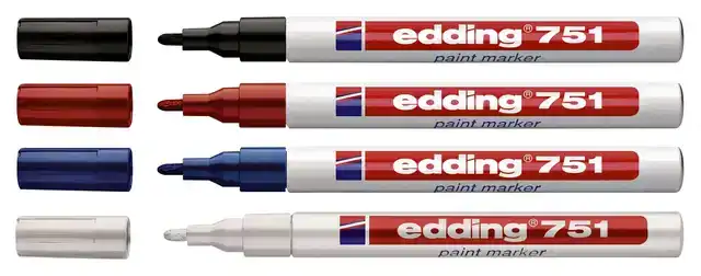 VILTSTIFT EDDING 751 LAK ROND 1-2MM WIT