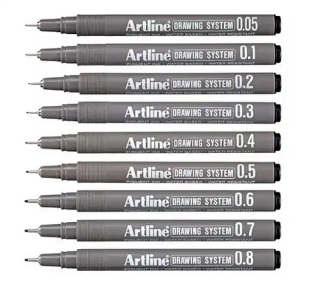 FINELINER ARTLINE TECHNISCH 0.2MM ZWART