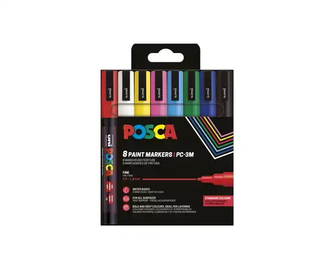PAINTMARKER UNI POSCA PC3M F 8ST