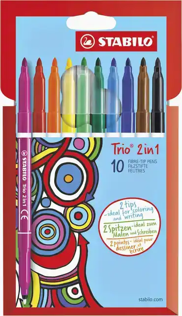 VILTSTIFT STABILO TRIO NON PERMANENT 2 IN 1