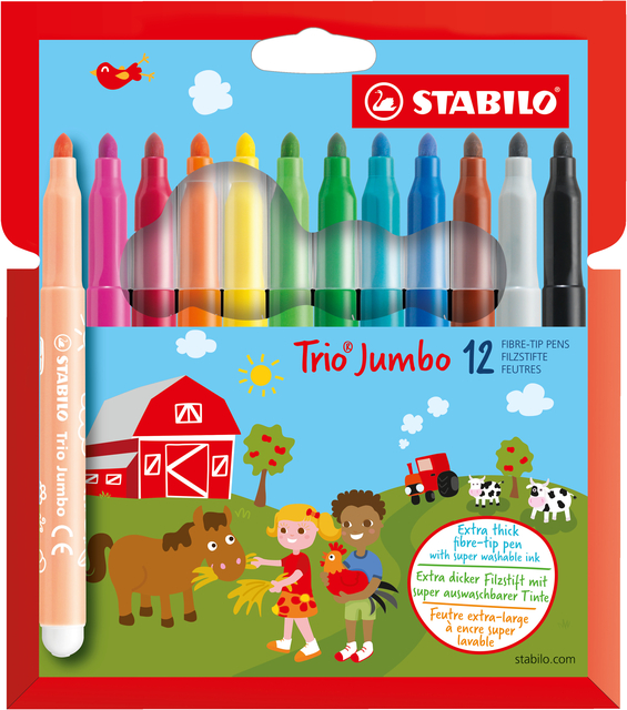 VILTSTIFT STABILO TRIO JUMBO 380/12 XL
