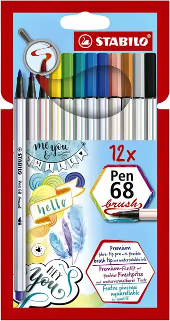 BRUSHSTIFT STABILO 568/12-21 ASSORTI