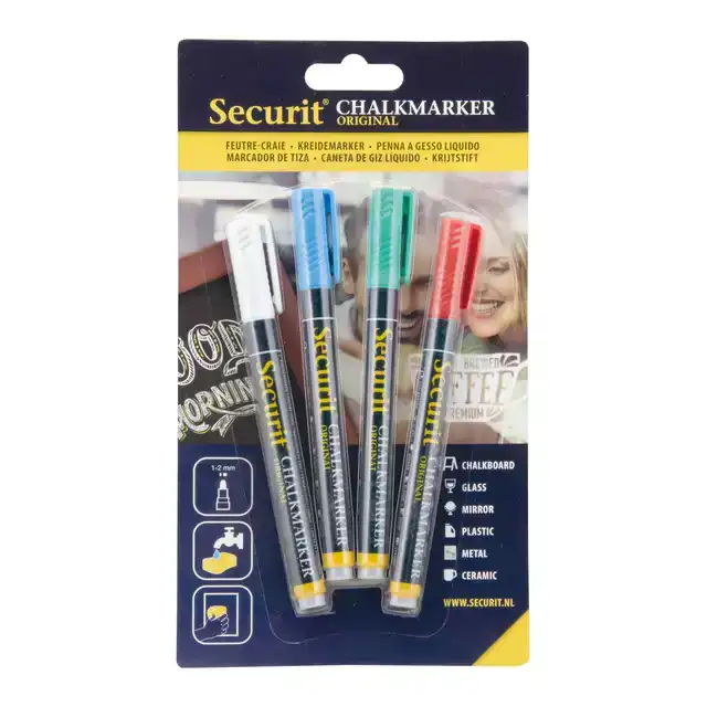 KRIJTSTIFT SECURIT SMA-100 ROND 1-2MM CHALKMARKERS/WINDOW STENCILS
