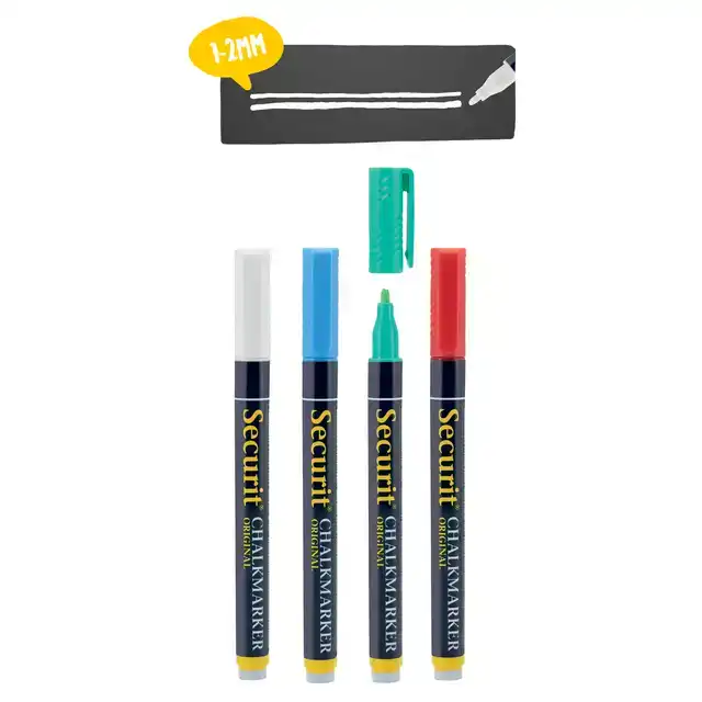 KRIJTSTIFT SECURIT SMA-100 ROND 1-2MM CHALKMARKERS/WINDOW STENCILS