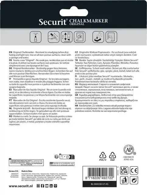 KRIJTSTIFT SECURIT SMA-100 ROND ASS