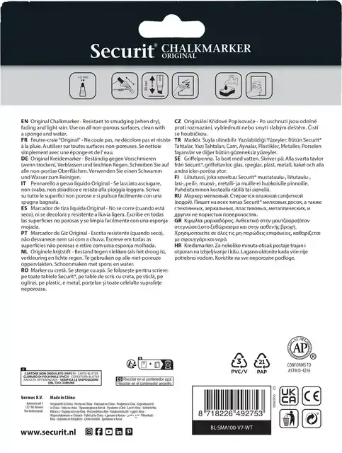 KRIJTSTIFT SECURIT SMA-100 ROND 1-2MM