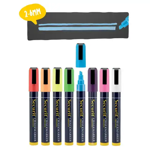 KRIJTSTIFT SECURIT SMA-510 SCHUIN 2-6MM