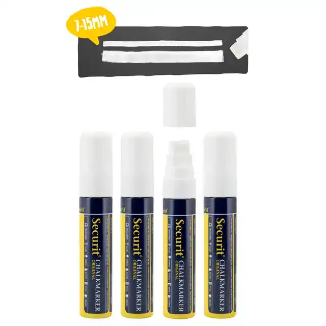 KRIJTSTIFT SECURIT SMA-720 BLOKPUNT CHALKMARKERS/WINDOW STENCILS