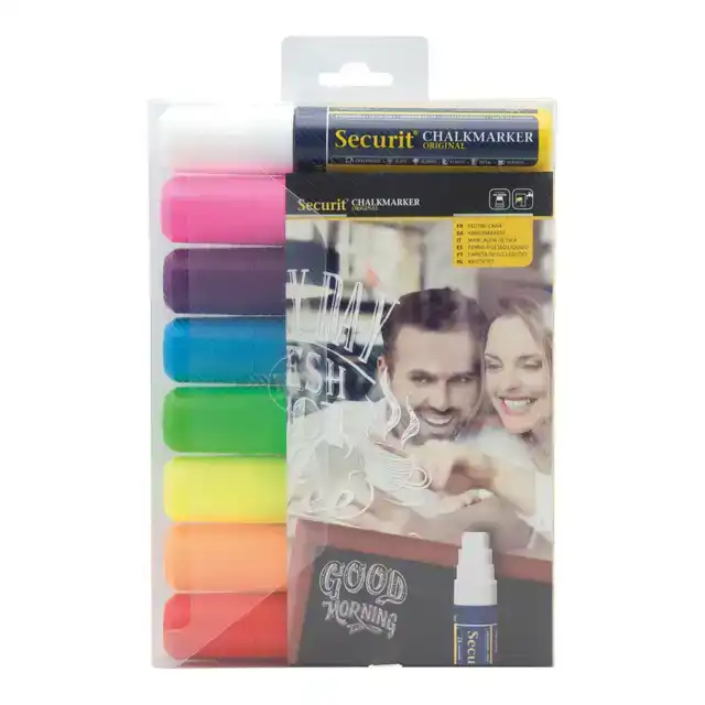 KRIJTSTIFT SECURIT SMA-720 BLOKPUNT CHALKMARKERS/WINDOW STENCILS
