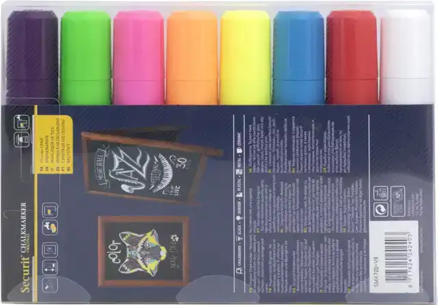 KRIJTSTIFT SECURIT SMA-720 BLOKPUNT CHALKMARKERS/WINDOW STENCILS