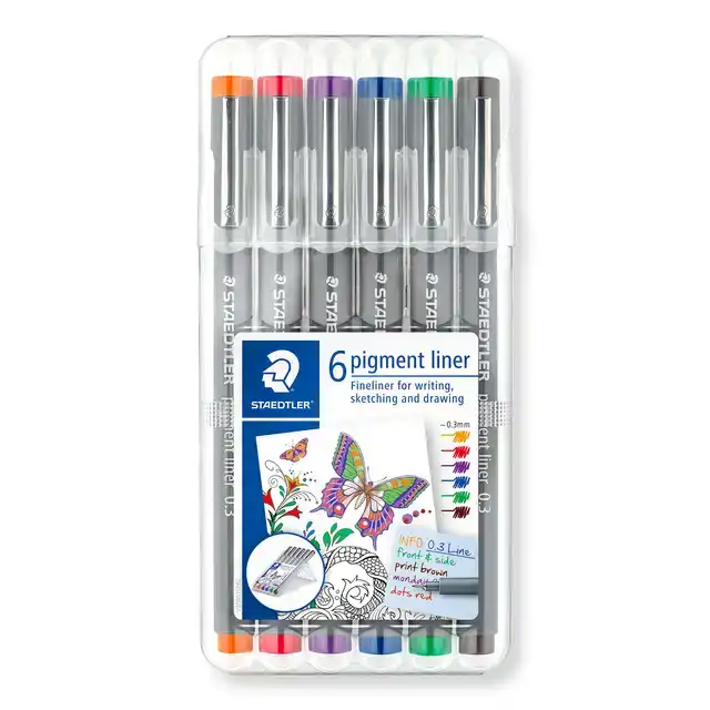 FINELINER STAEDTLER PIGMENT 308 0.3MM 6