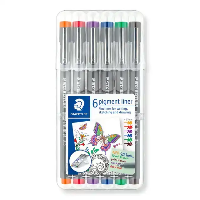FINELINER STAEDTLER PIGMENT 308 0.5MM 6
