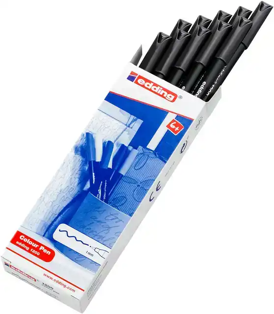 FINELINER EDDING 1200 001 FIJN ZWART